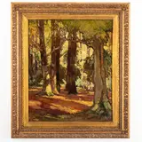 Leonard Richmond, Somerset 1889 ; 1965 / Bosco alberato / Firmato Leonard Richmond in basso a sinistra, oil on canvas