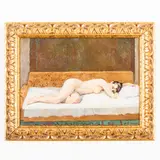 Evgeni Fedorovich Samusev, 1946, Nudo femminile sdraiato su un sofa Firmato E Samusev in basso a destra Olio su tela