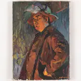 Zakromskove, 1922 - Kiev, 1994 / Ritratto di Shurejka / Firmato M Belsky in basso a destra by Mykhaylo Gavrilovich Belsky, oil on canvas, offered Jul 2023
