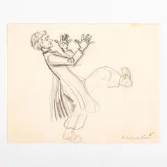 Belopolye, 1925 - Kiev, 1990 / Il clown / Firmato V Zaretsky in basso a destra by Viktor Zaretsky, pencil on paper, offered Jul 2023