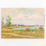 Sergey Alekseevich Grigoryev, Lugansk, 1910 - Kyiv, 1988 / Paesaggio fluviale / Firmato S Grigoriev e datato 78 in basso a destra