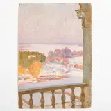 Karp Demjanovich Trokhimenko, Sushany, 1885 - Kyiv, 1979 / Veduta dalla terrazza / Firmato K Trokhimenko in basso a destra