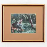 Smolensk, 1917 - Kyiv, 2005 / Nel giardino by Tetyana Nylivna Yablonska, watercolour on paper, offered Jul 2023