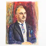 Georgy Stepanovich Melikhov, Kharkiv, 1908 - Kyiv, 1985 / Ritratto maschile / Datato 1929 in basso a destra