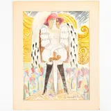 Viktor Zaretsky, Belopolye, 1925 - Kiev, 1990 / Studio per il dipinto Cavaliere con spada / Firmato V Zaretsky in basso a destra, watercolour on paper