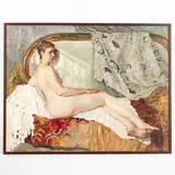 Kyiv, 1968 / Nudo femminile davanti a uno specchio / Firmato O Titarenko e datato 93 in basso a destra by Odarka Anatoliivna Titarenko, oil on canvas, offered Jul 2023