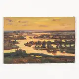 Vadim Ivanovich Odaynik, Odessa, 1925 - Kiev, 1984 / La luce del vespro / Firmato Odaynik e datato 84 in basso a destra