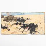Oleksandr Mykhailovich Lopukhov, Gorodnya 1925 - Kiev, 2009 / Dopo la battaglia / Firmato Lopukhov e datato 55 in basso a sinistra