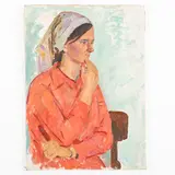Olexandr Grigorovich Maksimenko, Vilkhovatka, 1916 - Kyiv, 2011 / Ritratto di ragazza ucraina