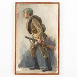 Verkhny Baskunchak, 1914 - Kyiv, 1982 / Studio per il dipinto In difesa della roccaforte del Volga by Olexandr Gavrilovich Budnikov, oil on canvas, offered Jul 2023
