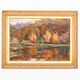 Sergiy Fedorovich Shishko, Nosivka, 1911 - Kiev, 1997 / Paesaggio autunnale / Firmato S Shishko e datato 64 in basso a destra