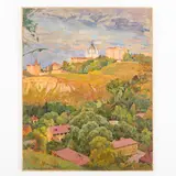 Karp Demjanovich Trokhimenko, Sushany, 1885 - Kyiv, 1979 / Kiev la sera / Firmato K Trokhimenko e datato 65 in basso a sinistra