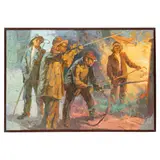Mitrofanovka, 1945 / Operai al lavoro / Firmato in basso a destra by Anatoly Mykytovich Yanev, oil on canvas, offered Jul 2023