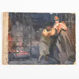 Mykhaylo Khmelko, Kyiv, 1919 - 1975 / Bozzetto / Firmato M Khmelko a sinistra, oil on cardboard