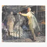 Mykhaylo Khmelko, Kyiv, 1919 - 1975 / La liberazione / Firmato M Khmelko in basso a destra, oil on cardboard