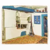 Olexandr Grigorovich Maksimenko, Vilkhovatka, 1916 - Kyiv, 2011 / Interno / Firmato O Maksimenko in basso a sinistra, oil on canvas