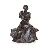 Mademoiselle Carla Erba / Signé derrière Paolo Troubetzkoy by Paolo Troubetzkoy, Bronze, offered Jul 2019