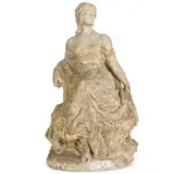 Verbania, 1866 - 1938 by Paolo Troubetzkoy, Ritratto di giovane seduta su una poltrona Monogramma PT sul retro Gesso, offered Mar 2024