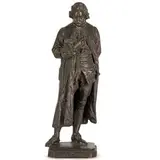 Valganna, 1843 - 1894 / Ritratto di Cesare Beccaria / Firmato Grandi sul lato by Giuseppe Grandi, bronze, offered Mar 2024