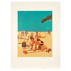 Malcolm Morley, Beach Scene, from Six New York Artists, 1969, Screenprint in colors on Rives BFK paper