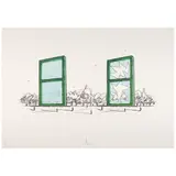 Claes Oldenburg, Proposal for a Civic Monument in the Form of Two Windows, from A Portfolio of Thirteen Prints (Axsom/Platzker 179), 1982, Lithograph in colors on wove paper