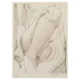 Philip Pearlstein, Small Nude (Landwehr p. 61), 1976, Soft-ground etching on wove paper