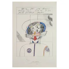 Saul Steinberg, Union Square, 1973, Lithograph in colors on paper