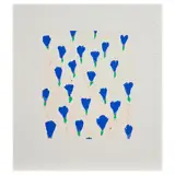 Donald Sultan, Wallflower 19; Wallflower 29, from Wallflowers (2 works), 2008, Two screenprints in colors on wove paper, each initialed in pencil