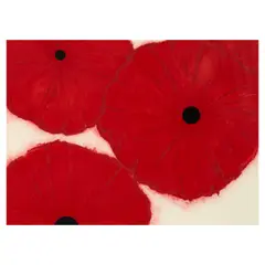 Donald Sultan, Four Reds, 2002, Screenprint in colors with felt collage on Somerset paper