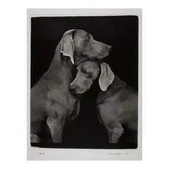 Friends by William Wegman, 2010, Archival pigment print on Museo Silver Rag paper, sold Sep 2025