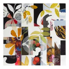Patrick N. Brown, Fantasy Flowers, 2024, acrylic, pen and ink on panel