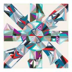 Peter Carr, Constant & Variable #4, 2022, gouache on paper in artist's frame