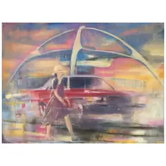 Gregg Chadwick, City of Tomorrow (LAX), 2024, oil on linen