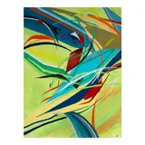 Denise Pauly-Hovey, Tropical Vibes, 2023, acrylic on canvas