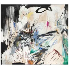 Timothy Mutzel, Parallel, 2025, acrylic, flashe, colored pencil and graphite on canvas
