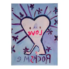 Cherie Harte, Love Rocks Me, 2024, acrylic and mixed media on canvas