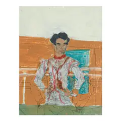 Bradley Atkinson, Matador, 2024, acrylic and graphite on paper