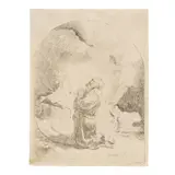 St. Jerome Praying: Arched (Barstch, Hollstein 101, Hind 94, New Hollstein 112) by Rembrandt Harmensz van Rijn, 1632, Etching on laid paper, New Hollstein's fourth state (of 5), sold Oct 2025