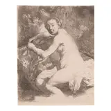Rembrandt Harmensz van Rijn, Diana at the Bath (Bartsch, Hollstein 201, Hind 42, New Hollstein 89)