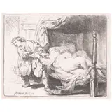 Joseph and Potiphar's Wife (Bartsch, Hollstein 39, Hind 118, New Hollstein 128) by Rembrandt Harmensz van Rijn, 1634, Etching on laid paper, New Hollstein's third state (of 4), sold Oct 2025