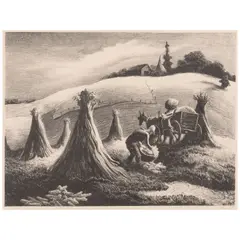 Loading Corn (Fath 65) by Thomas Hart Benton, 1945, Lithograph on wove paper, sold Oct 2025