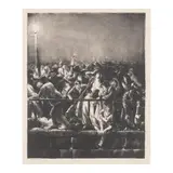 George Bellows, The Crowd (Mason 162), 1923, Lithograph on wove paper, Mason's second (final) state