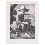 The Little Fisherman (Fath 80) by Thomas Hart Benton, 1967, Lithograph on Rives paper, sold Oct 2025