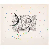 Joan Miró, One plate, from Fissures (Dupin 474, Cramer bk. 130), 1969, Etching and aquatint in colors on Rives BFK paper