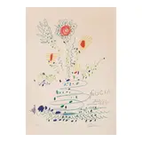Pablo Picasso, Fleurs (for U.C.L.A.) (Bloch 1297, Mourlot 351), 1961, Lithograph in colors on Arches paper