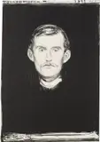 Edvard Munch, Selbstporträt, 1895, Lithografie auf Chinapapier