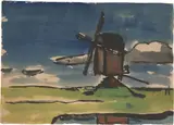 Emil Nolde, Bockwindmühle in Nordfriesland“. 1920er-Jahre