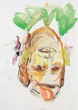 Georg Baselitz, Ohne Titel, 1997, Gouache und Tusche auf Papier