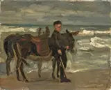 Max Liebermann, Junge mit zwei Reiteseln am Meer
