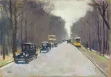 Straße im Tiergarten (Berlin) by Lesser Ury, Um 1925, Pastell auf Pappe, sold Nov 2008